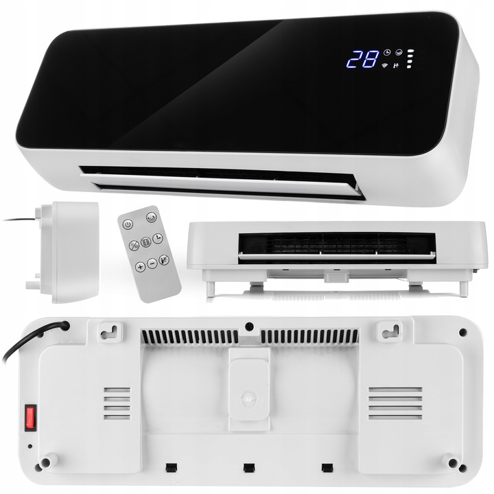 KURTYNA POWIETRZNA TERMOWENTYLATOR GRZEJNIK ELEKTRYCZNY 2000W Wi-Fi + PILOT