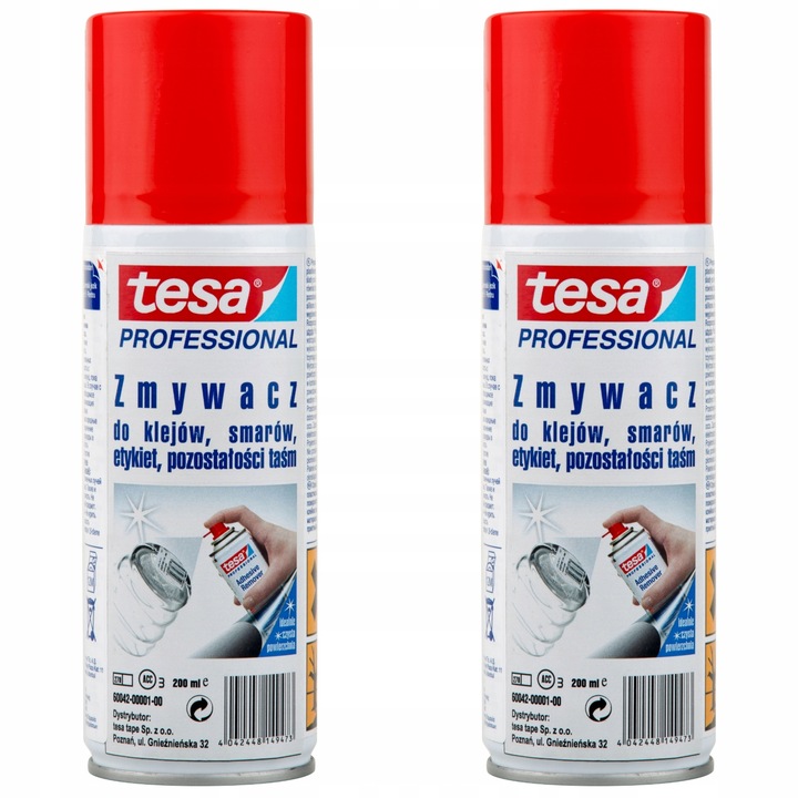 TESA Środek zmywacz w sprayu do usuwania kleju etykiet naklejek taśmy 200ml