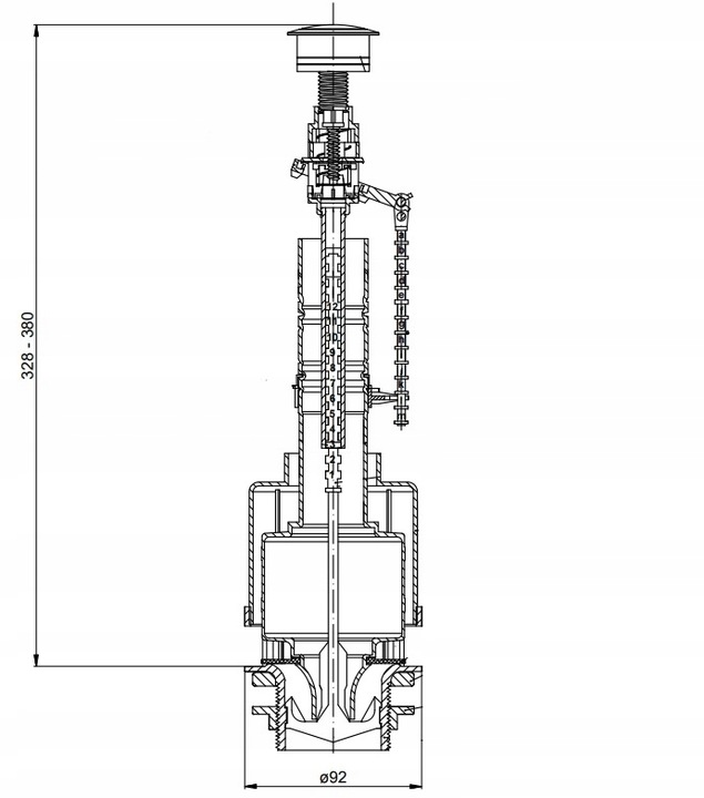 ZAWÓR SPUSTOWY SPŁUCZKI DO SPŁUCZKI CERSANIT DO SPŁUCZKI KOŁO