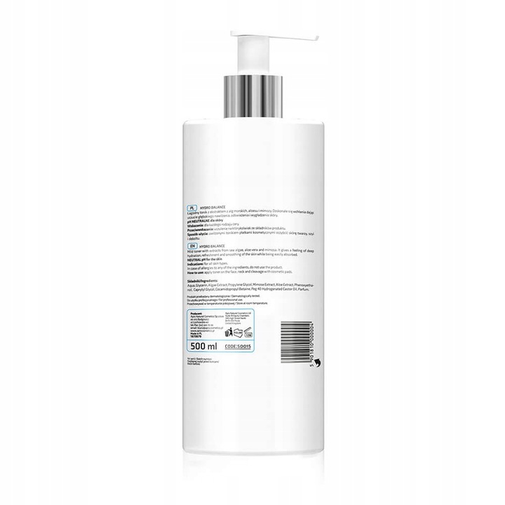 Apis - Hydro Balance - Nawilżający tonik do twarzy z algami morskimi 500ml