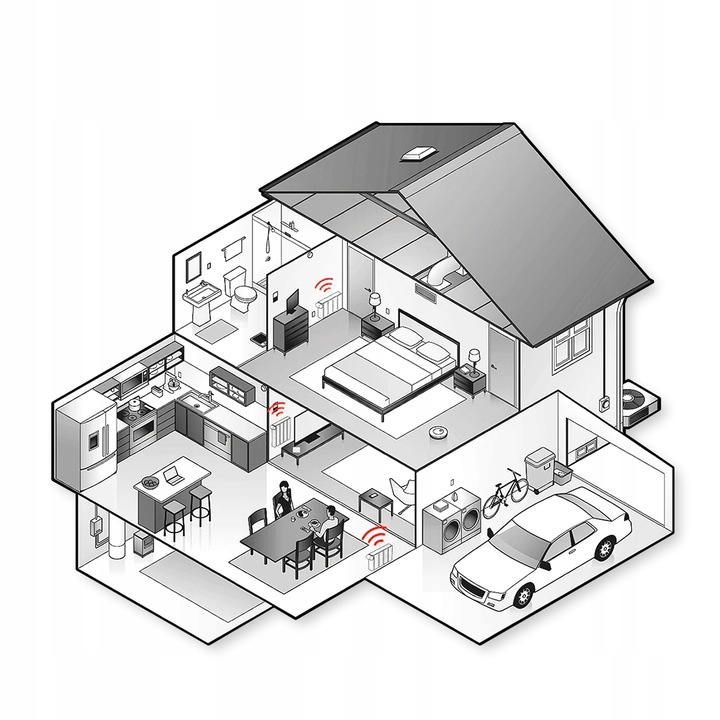 Inteligentny Termostat Zawór Głowica Grzejnikowy z LCD Smart Home Tuya WiFi