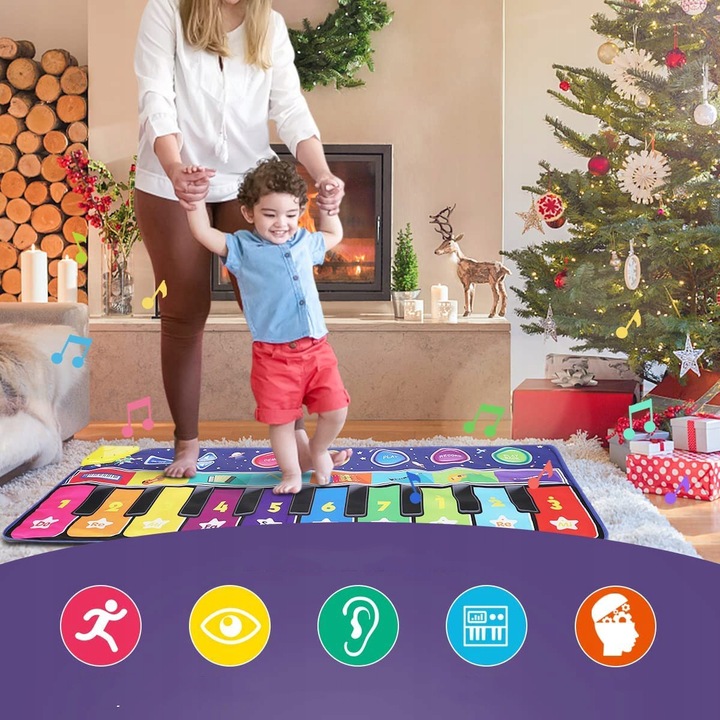 MATA DO PIANINA MUZYCZNA INTERAKTYWNA GRA DO TAŃCA DLA DZIECI PREZENTY DUŻA