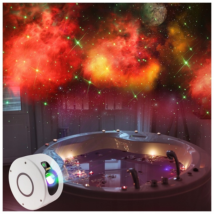 PROJEKTOR GWIAZD NIEBA LAMPKA NOCNA LED RZUTNIK LASEROWY DLA DZIECI + PILOT