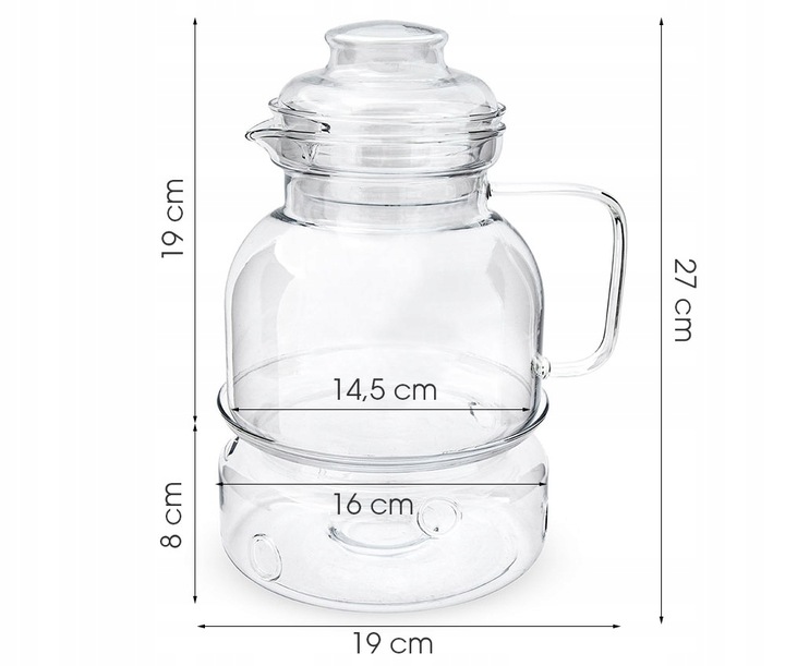 Dzbanek z podgrzewaczem TERMISIL 1,5l