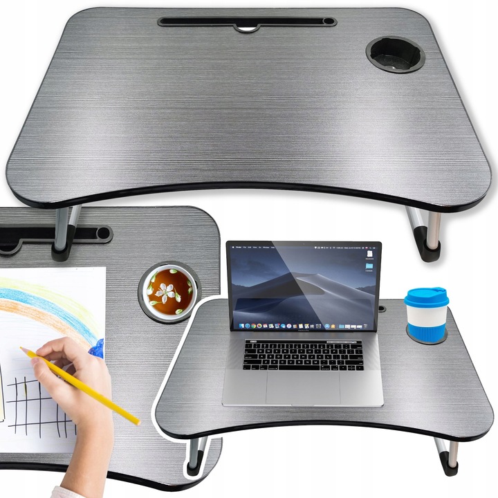 STOLIK SKŁADANY ŚNIADANIOWY PODSTAWKA POD LAPTOPA DO ŁÓŻKA TACA NA NÓŻKACH