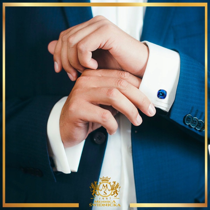 Spinki do Mankietów Koszuli Srebrne Męskie Stal Szlachetna 316L na Prezent