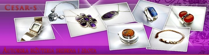 ZE SREBRA FISZBINY USZTYWNIACZE KOŁNIERZYKA WAWA