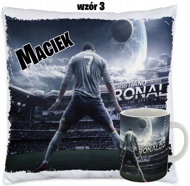 Kubek i Poduszka dla fana CRISTIANO RONALDO CR7