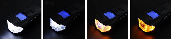 LAMPKA ROWEROWA AKUMULATOROWA LICZNIK KLAKSON PRZÓD TYŁ NA ROWER KABEL USB