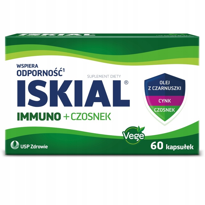 ISKIAL IMMUNO + Czosnek na odporność 60 kaps.