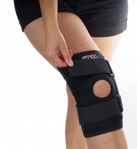 ORTEZA KOLANA STABILIZATOR Z FISZBINAMIx4 OPASKA STAWU KOLANOWEGO RZEPKI