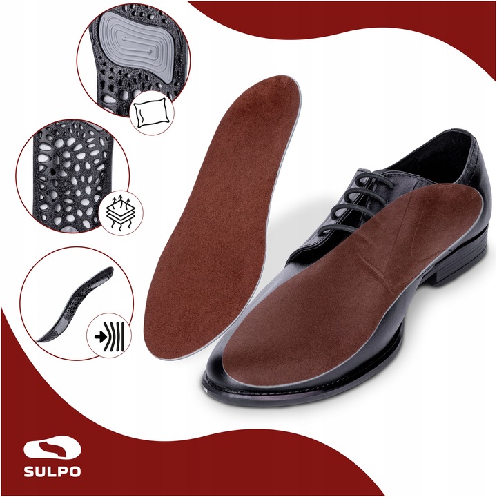 Żelowe wkładki amortyzujące przeciwpotne miękkie