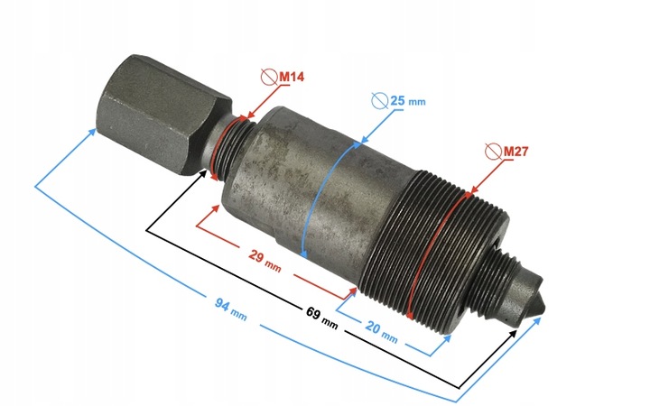 ŚCIĄGACZ KOŁA MAGNESOWEGO MAGNETA SKUTER 2T M27X1