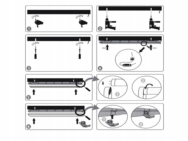 Oprawa hermetyczna do świetlówek LED T8 2x120cm lampa kanałowa