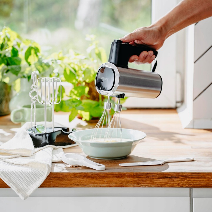 Mocny Mikser ręczny kuchenny 900W 5 PRĘDKOŚCI + 6 KOŃCÓWEK Wolny start