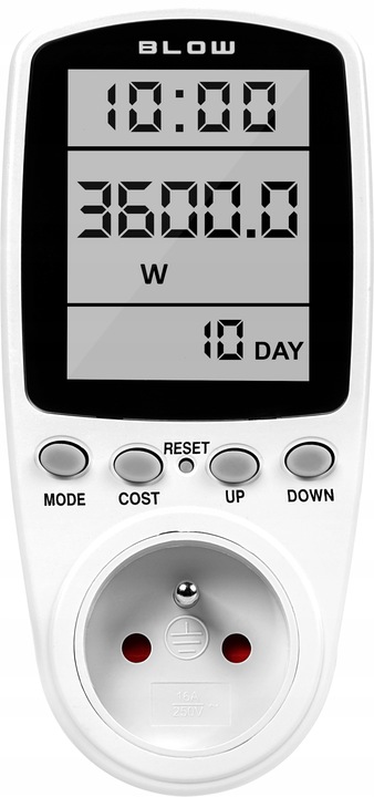 PRECYZYJNY WATOMIERZ WOLTOMIERZ LICZNIK ZUŻYCIA PRĄDU AMPEROMIERZ