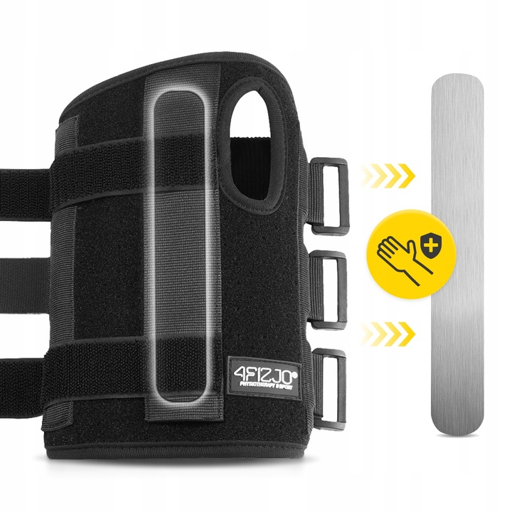 STABILIZATOR NADGARSTKA ORTEZA USZTYWNIAJĄCA SZYNA REGULOWANA LEKKA PRAWA