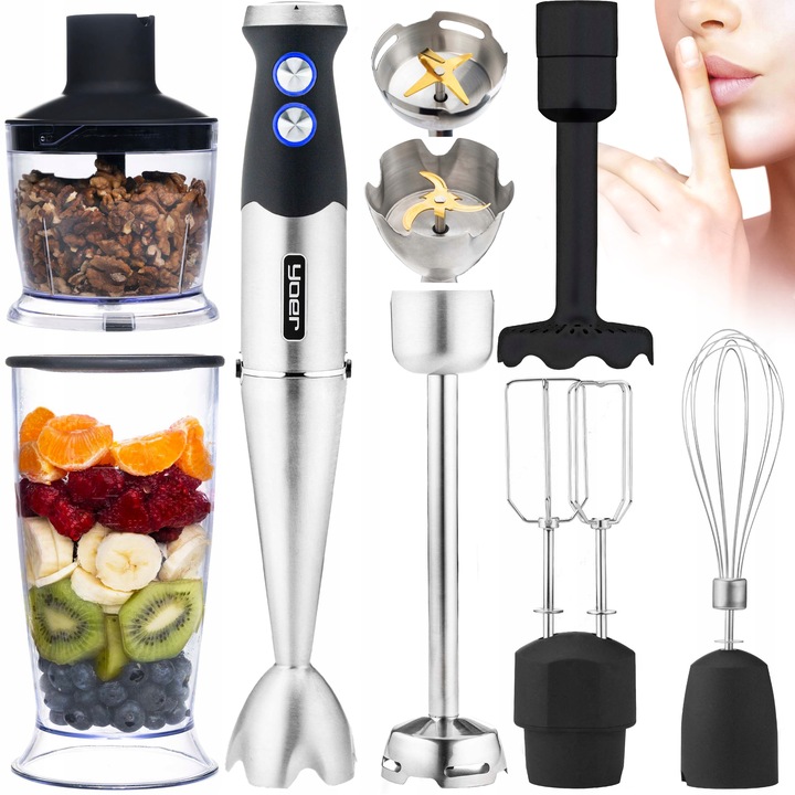Blender ręczny wielofunkcyjny 8w1 Yoer +Tytanowe ostrza 1500W +14
