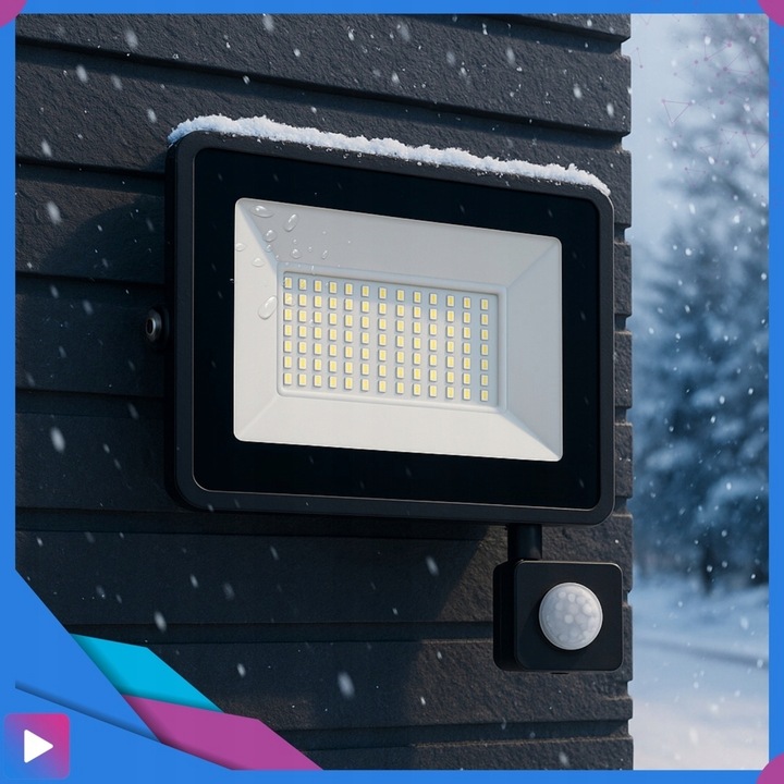 Halogen LED 50W Lampa Naświetlacz z Czujnikiem Ruchu Zmierzchu