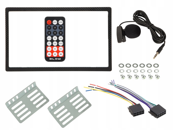 RADIO SAMOCHODOWE 2-DIN BLUETOOTH USB SD RDS LCD RGB MIKROFON PILOT