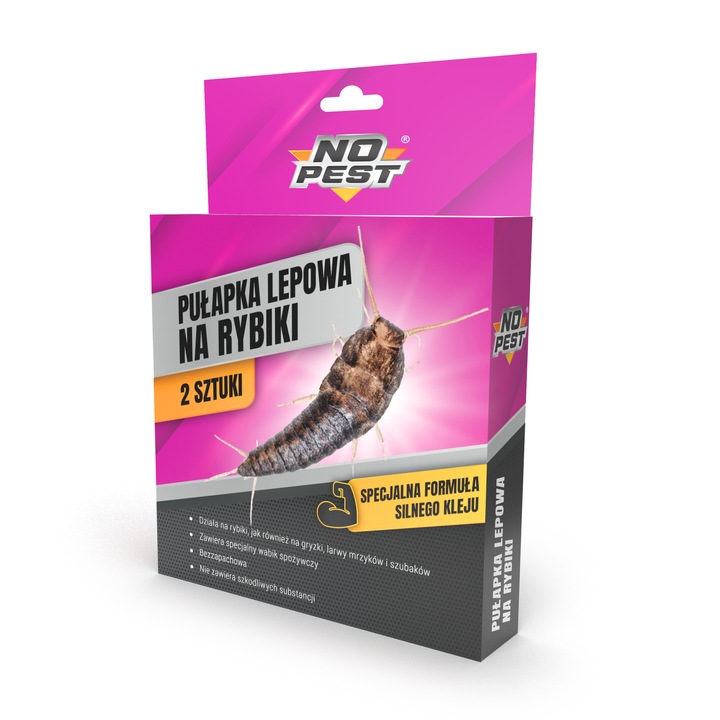 PUŁAPKA LEP NA RYBIKI CUKROWE SREBRZYKI SILNY ATRAKTANT 4 SZTUKI NO