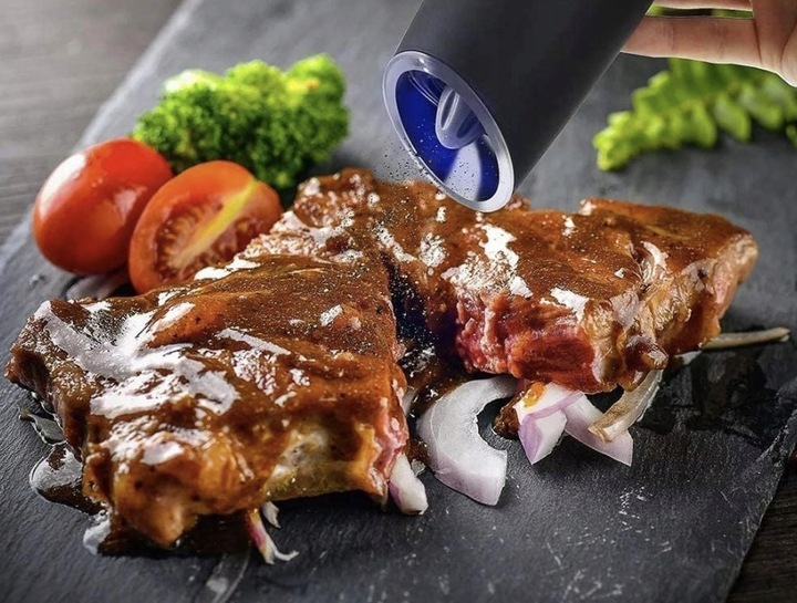 Młynek Elektryczny do Soli i Pieprzu Zestaw 2 Młynków do Mielenia Przypraw