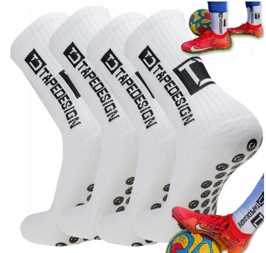 2x MIX SKARPETY PIŁKARSKIE ANTYPOŚLIZGOWE R. 39-46 CZARNE i BIAŁE PO