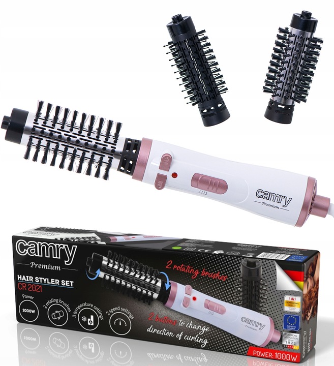 Lokówko-suszarka Obrotowa Lokówko Suszarka Do Włosów Regulacja Temp°C 1200W