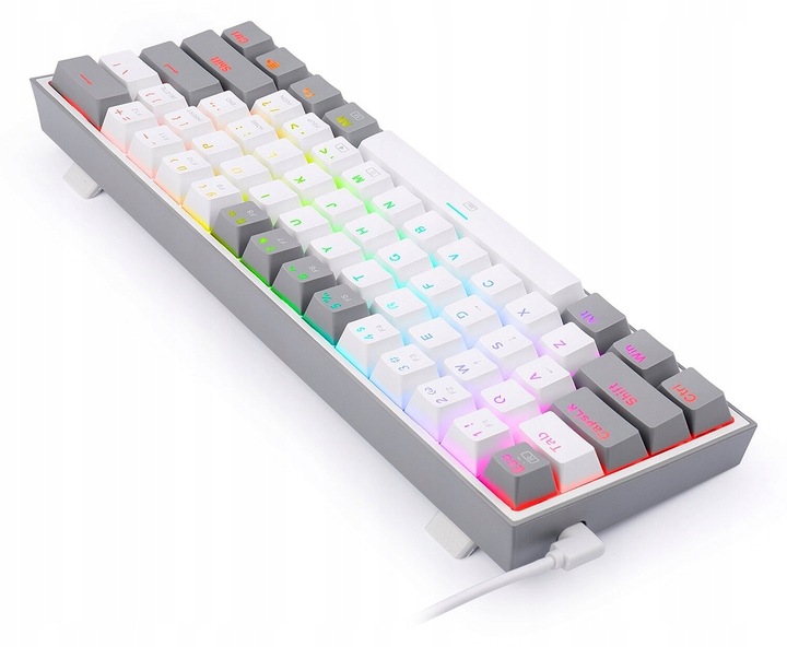 KLAWIATURA MECHANICZNA REDRAGON K617 RGB FIZZ RED BOX SWITCH BIAŁO SZARA