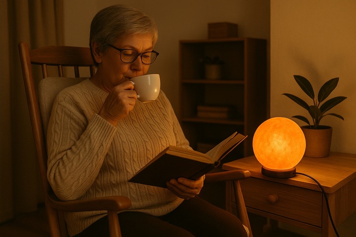 Lampa solna HIMALAJSKA 3-4 kg okrągła jonizator powietrza księżyc Luna