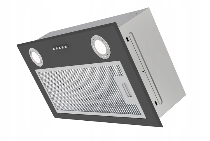 Czarny okap kuchenny do zabudowy Bora 52cm Black pochłaniacz