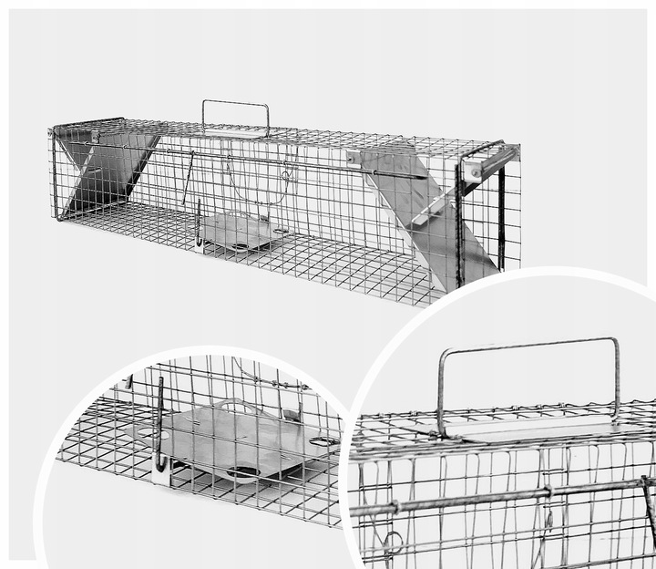 PROFESJONALNA PUŁAPKA ŻYWOŁAPKA KUNY SZCZURY ŁASKI NORKI ŁAPKA