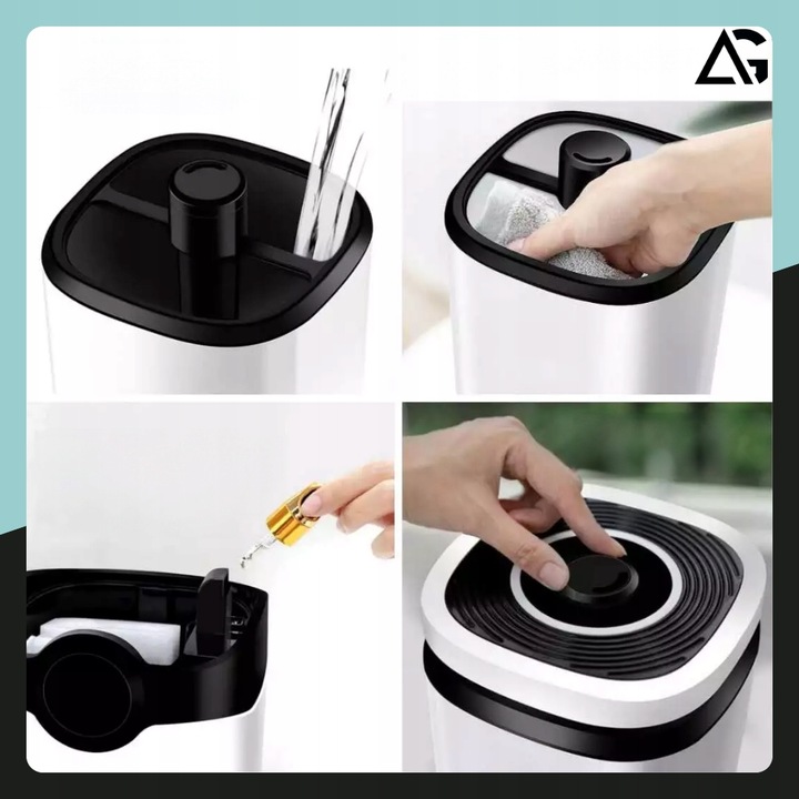 NAWILŻACZ POWIETRZA JONIZATOR AROMATERAPIA DYFUZOR TIMER PILOT + 12x