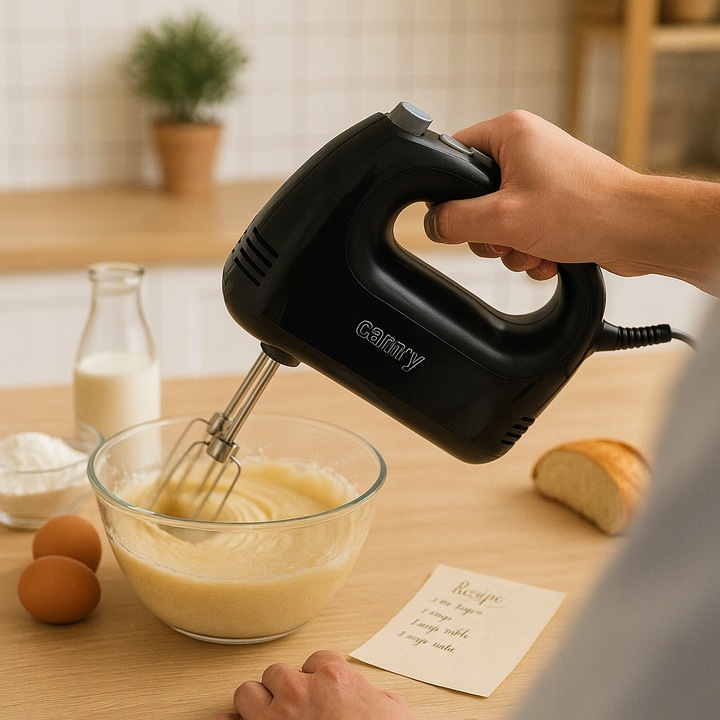 Mikser ręczny robot kuchenny 750W turbo 5 prędkości czarny