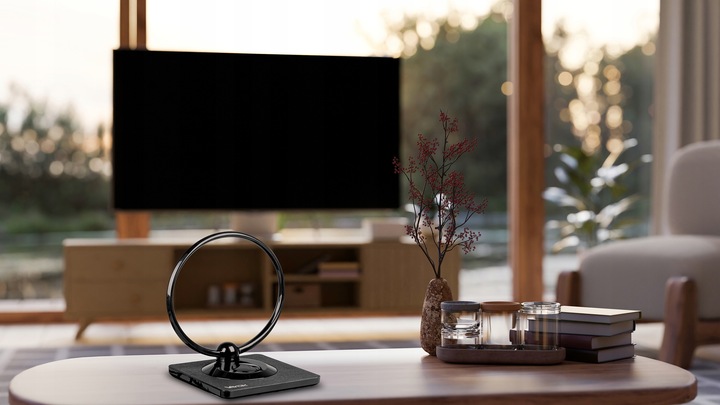 ANTENA POKOJOWA DVB-T2 AKTYWNA DO TV NAZIEMNEJ WZMACNIACZ 4K LTE MUX8 VAYOX