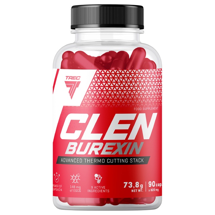 TREC CLENBUREXIN 90 kaps REDUKCJA MASY ODCHUDZANIE TERMOGENIKA