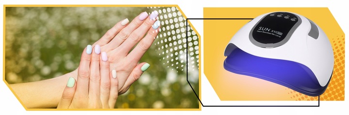 Mocna Lampa Do Paznokci Hybryd Żeli UV LED Sun x10 Max LCD Z Rączką