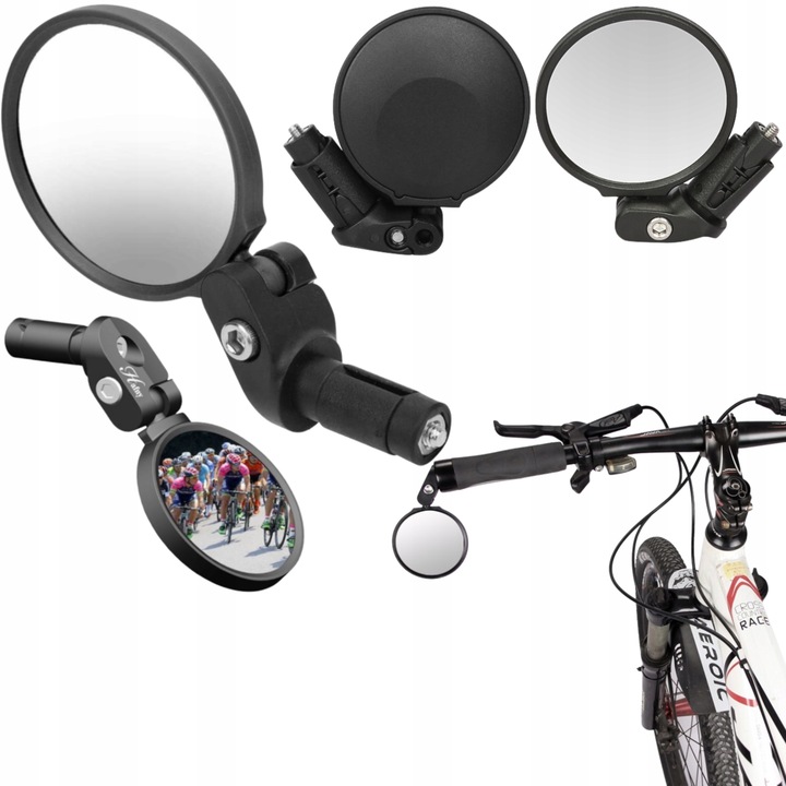 Lusterko rowerowe roweru wsteczne lewe prawe 360 lekkie dobra widoczność