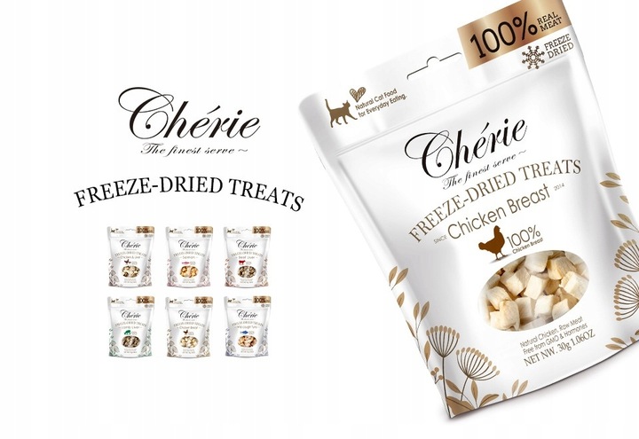 Liofilizowany KURCZAK Z WĄTRÓBKĄ smakołyki dla psa i kota 30g x 3