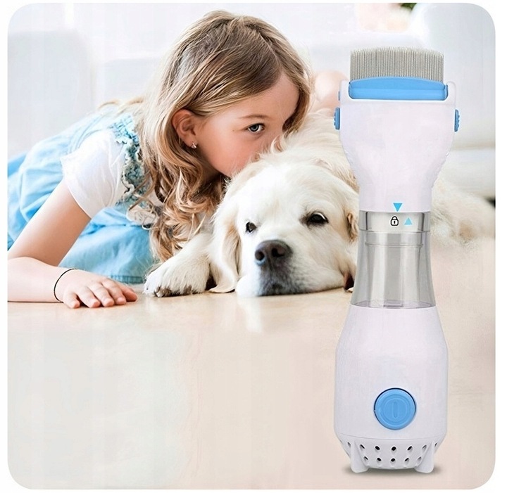 GRZEBIEŃ NA WSZY GNIDY USUWA PCHŁY ELEKTRYCZNY FILTR ODKURZACZ TERMINATOR