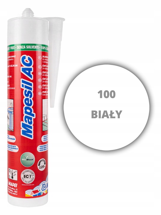 SILIKON MAPEI MAPESIL AC 310ml biały 100