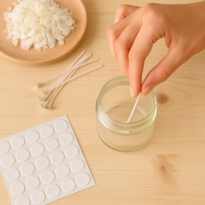 Zestaw do robienia świec Wosk sojowy Y50 knoty 16cm klej stabilizatory