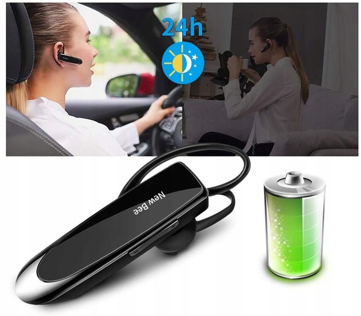 SŁUCHAWKA DO UCHA BLUETOOTH DLA KIEROWCY TIRA AUTA KURIERA DOSTAWCY LEKKA