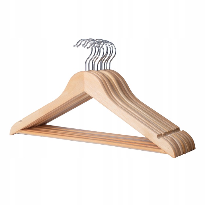 Wieszak drewniany na ubrania odzież do szafy wieszaki drewniane 10szt