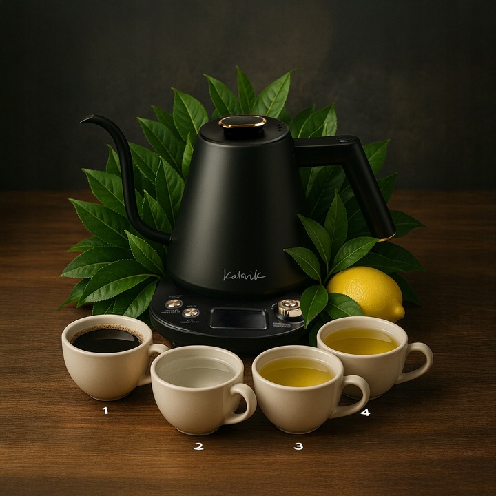 CZAJNIK ELEKTRYCZNY CYFROWY GOOSENECK Z REGULACJĄ TEMPERATURY 1100W 1L