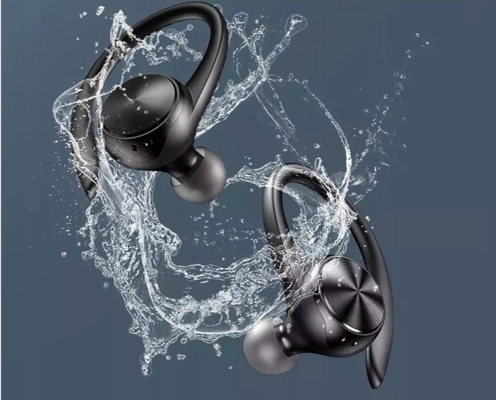 SPORTOWE SŁUCHAWKI BEZPRZEWODOWE BLUETOOTH DOUSZNE POWERBANK TWS LEMON