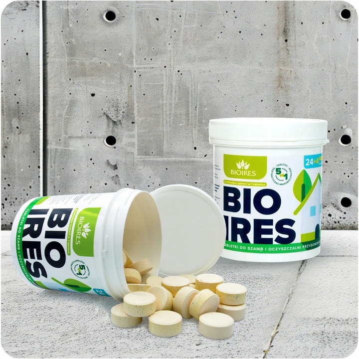 TABLETKI BAKTERIE DO SZAMBA OCZYSZCZALNI BIOIRES TABS PREPARAT NA ROK