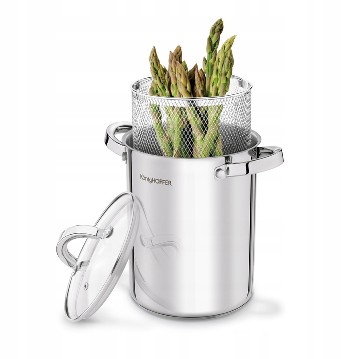 SZYNKOWAR z TERMOMETRE Zestaw Wędliniarski Garnek z SITKIEM 4L Konighoffer