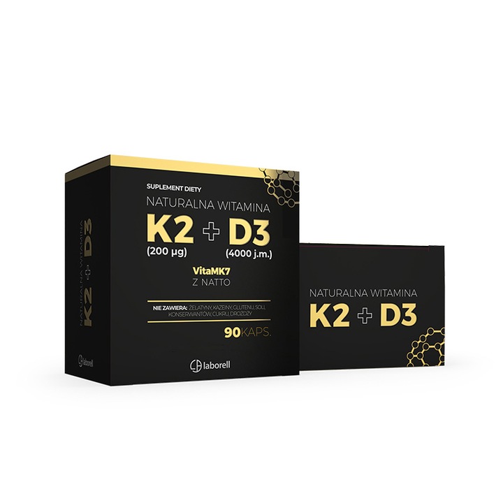 Laborell K2 200mg + D3 4000j.m. NATURALNA WITAMINA