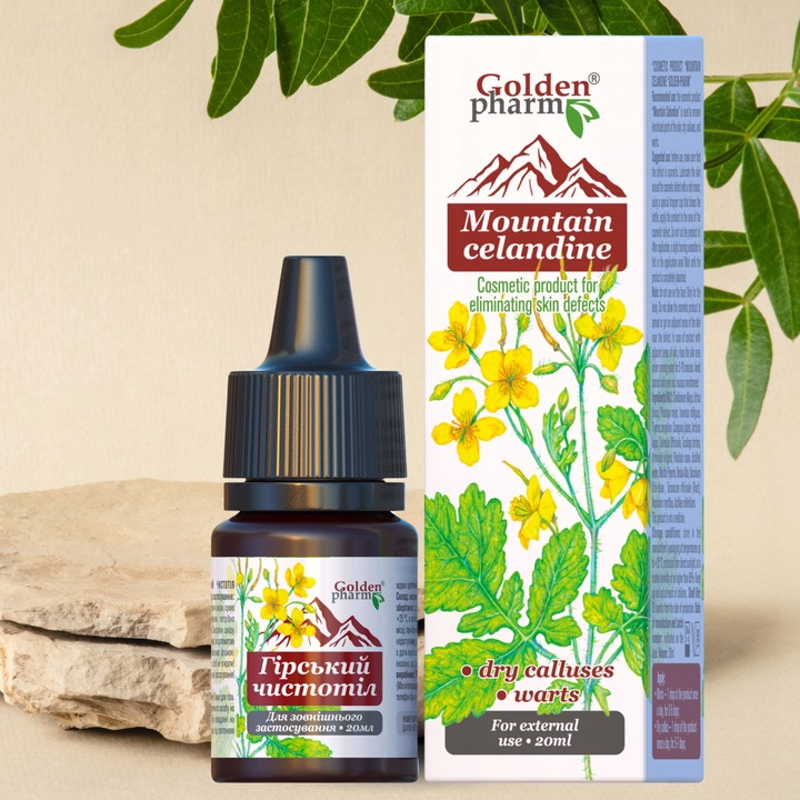 Glistnik Górski na Kurzajki Brodawki Modzele Jaskółcze Ziele Ekstrakt 20 ml